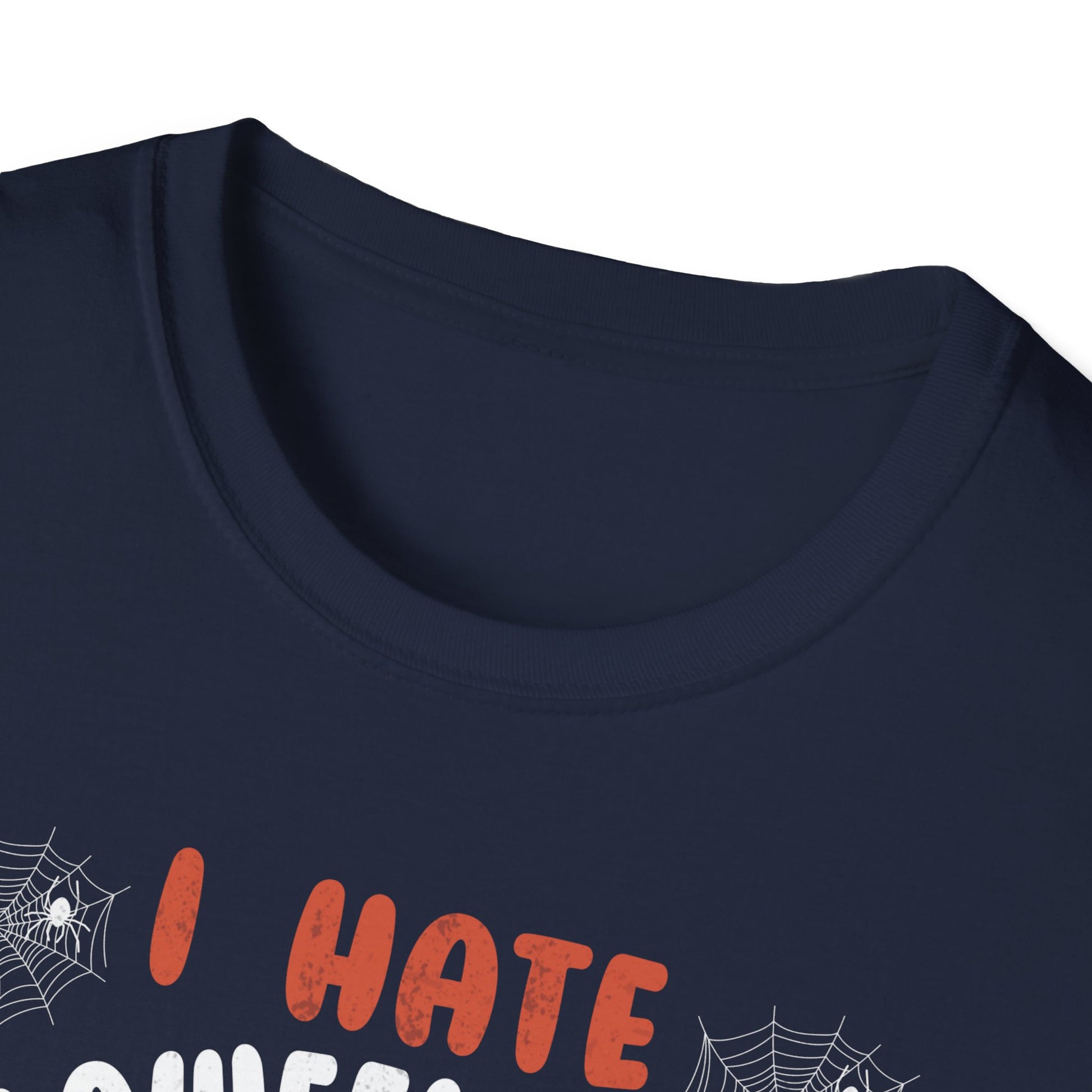 Halloween Cat T-Shirt — "I Hate Halloween People and Halloween and People" Funny Retro Tee