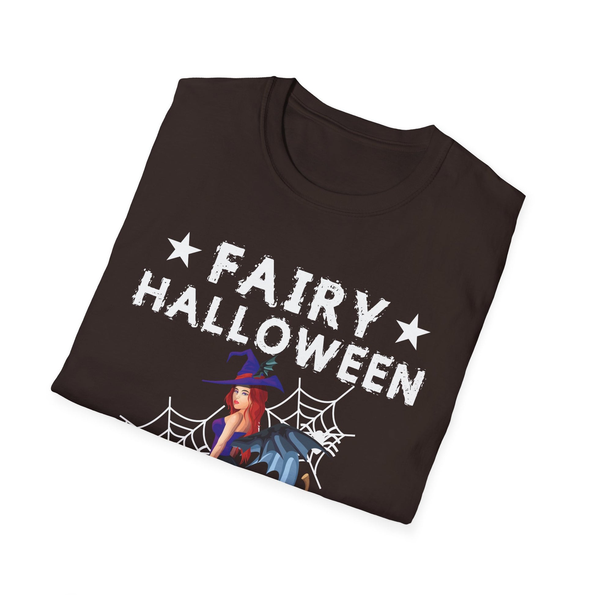 Fairy Halloween T-Shirt — Witchy Fairy Costume Tee with Spiderwebs