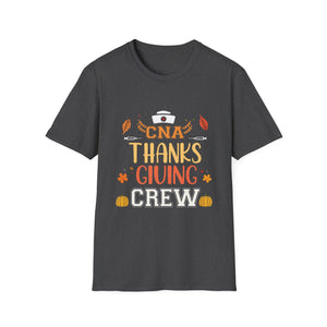 CNA Thanksgiving Crew T-Shirt — Nurse Thanksgiving Fall Graphic Tee  Unisex T-Shirt
