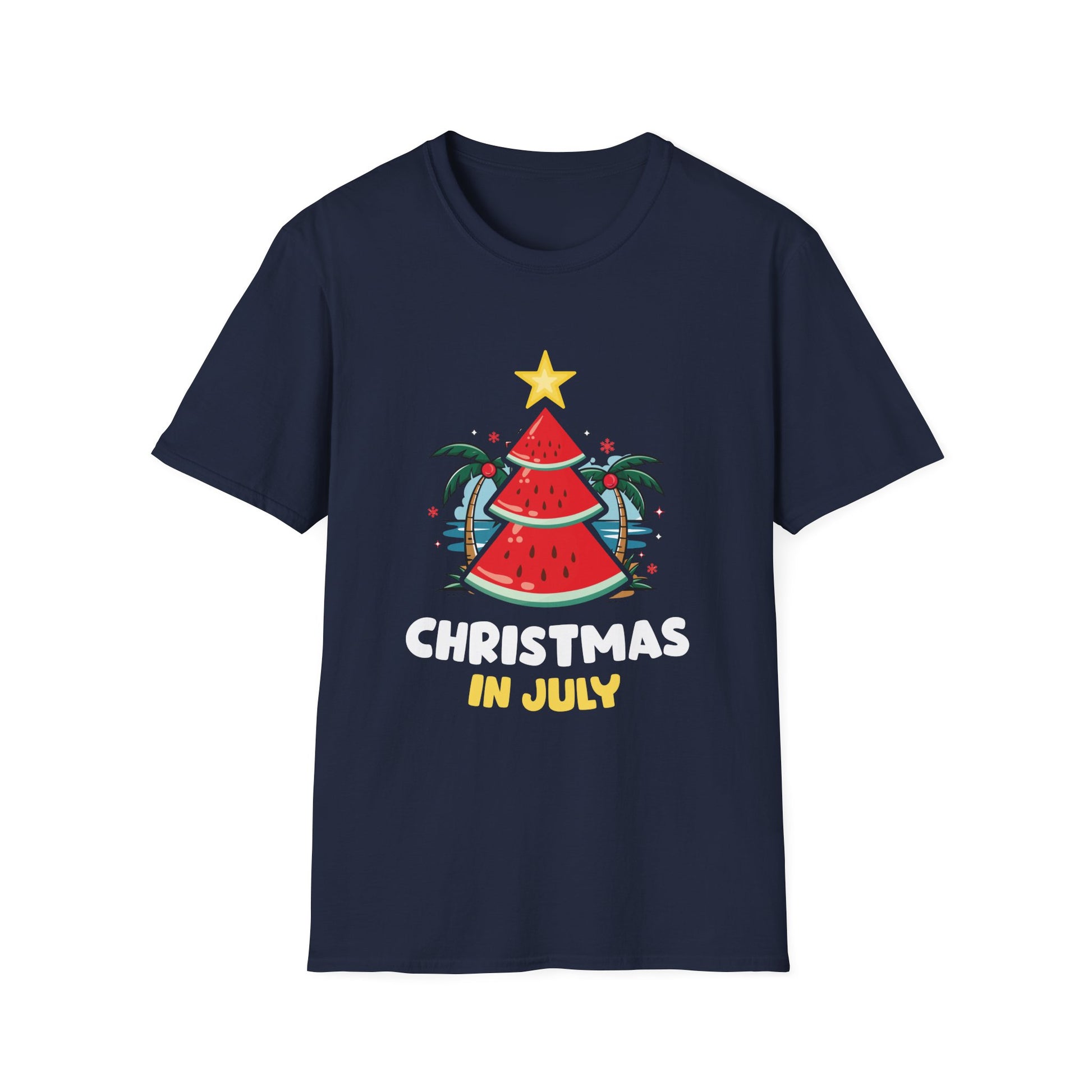 Christmas in July T‑Shirt — Watermelon Tree Summer Holiday Tee