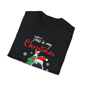 Astronaut Christmas Pajama Space Tree Snowflakes Xmas Gifts Unisex T-Shirt
