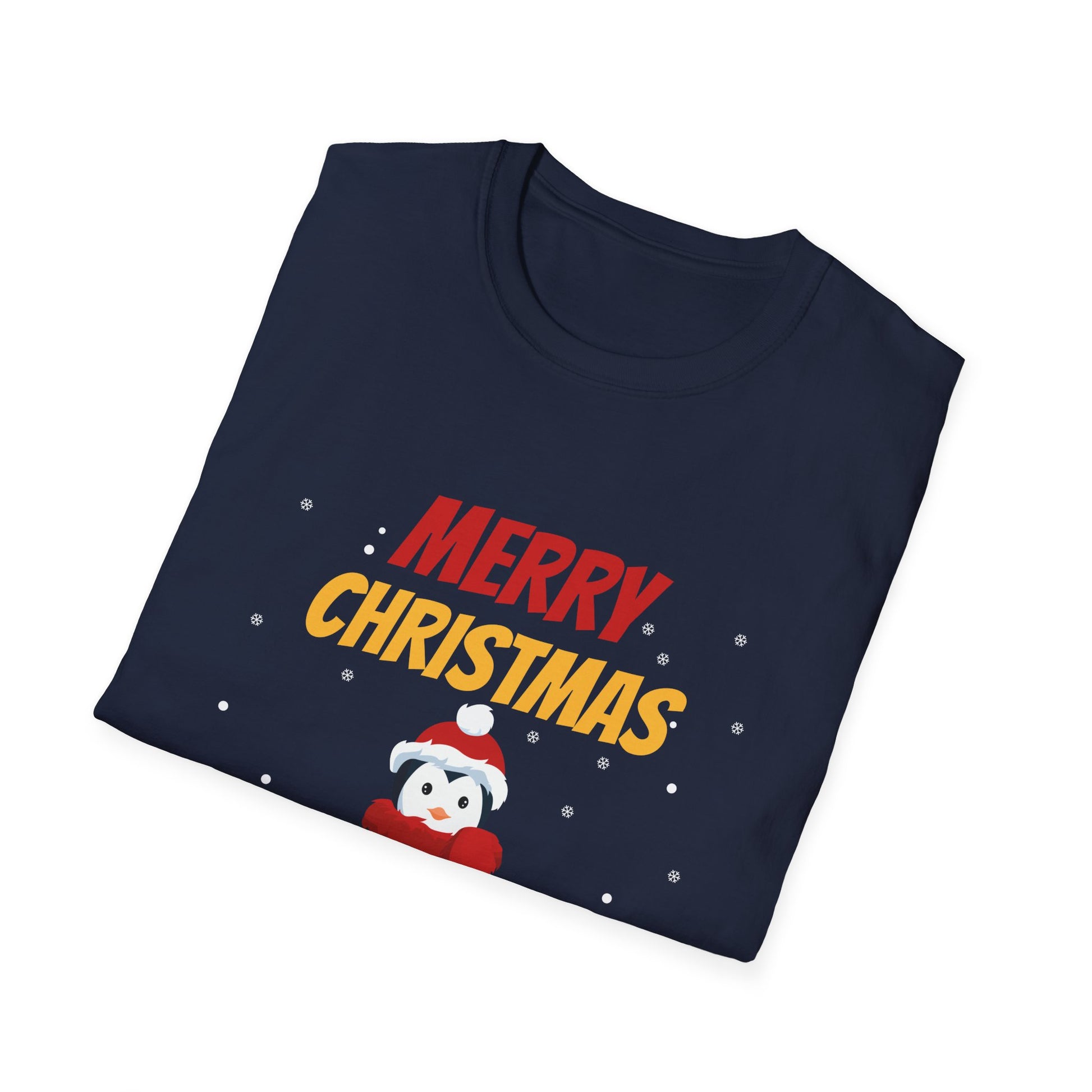 Christmas Penguin T-Shirt — "Merry Christmas" Holiday Graphic Tee