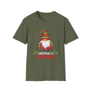 Christmas Is Gnoming Funny Santa Christmas Gnome Christmas Unisex T-Shirt