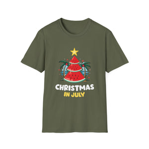 Christmas in July T‑Shirt — Watermelon Tree Summer Holiday Tee