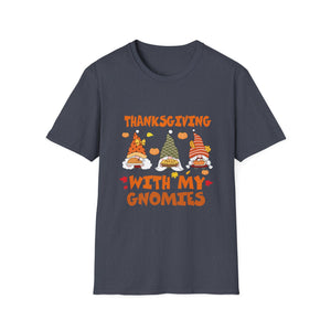 Thanksgiving With My Gnomies Happy Thanksgiving Gnome Fall  Unisex T-Shirt