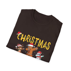 Christmas Vibes T-Shirt — Dabbing Gingerbread & Snowman Holiday Tee