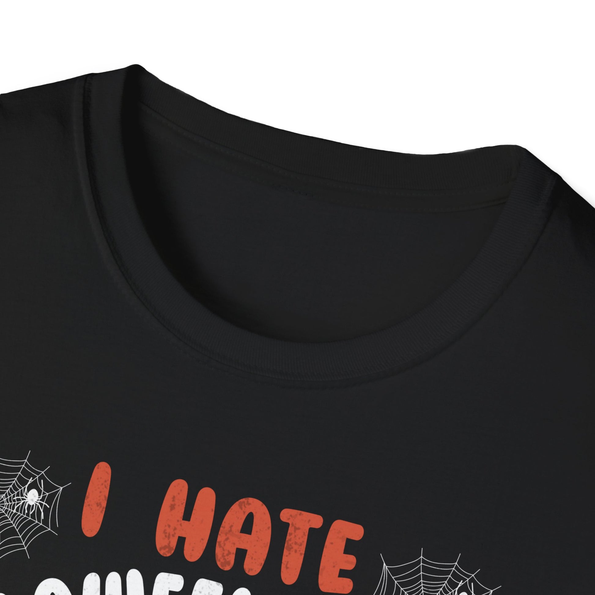 Halloween Cat T-Shirt — "I Hate Halloween People and Halloween and People" Funny Retro Tee