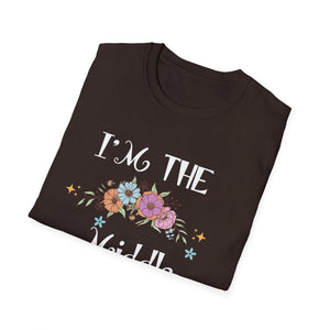 Middle Sister T-Shirt — “I’m the Middle Sister, I’m the Reason We Have Rules” Floral Tee