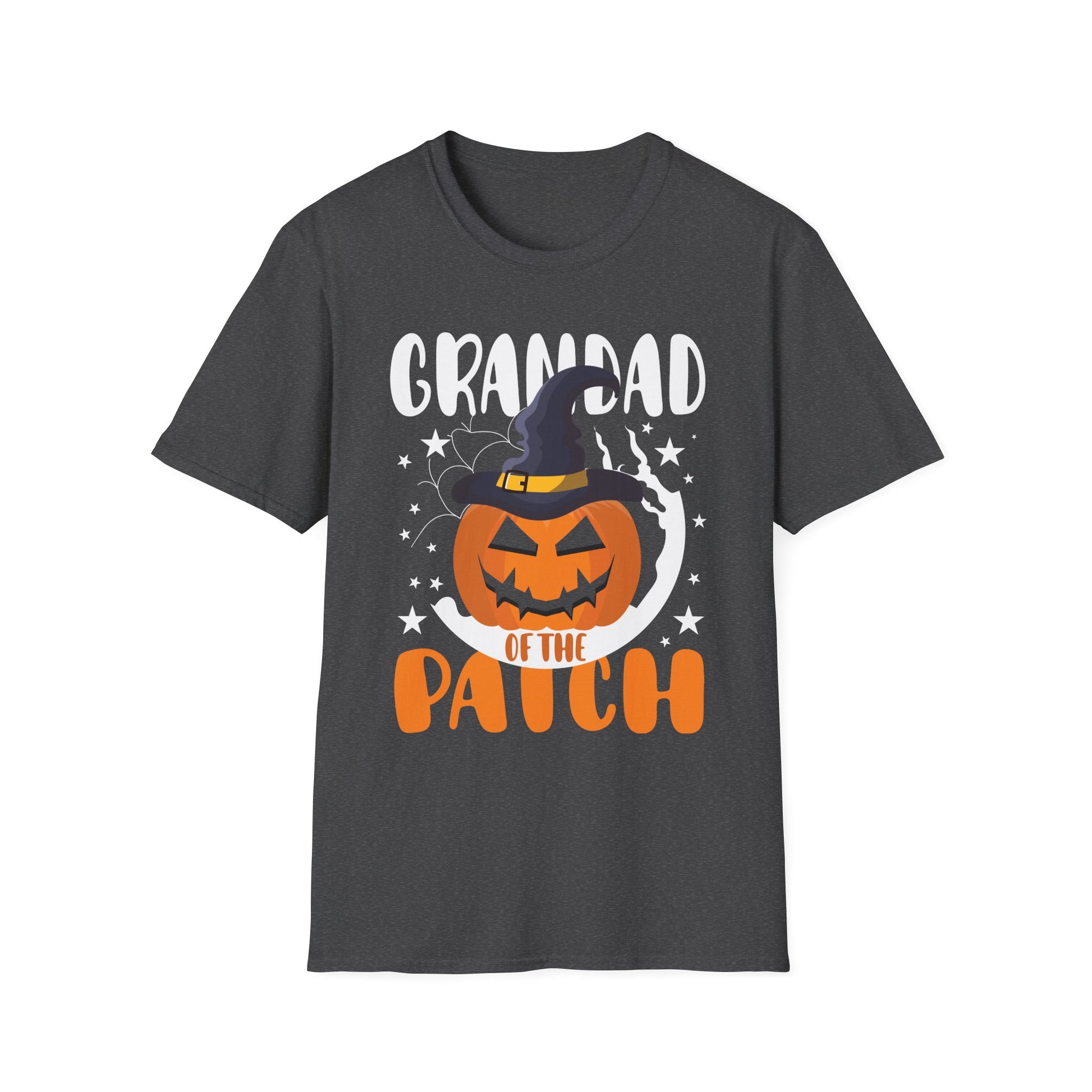 Granddad of the Patch Halloween T-Shirt — Jack-o'-Lantern Pumpkin Dad Tee