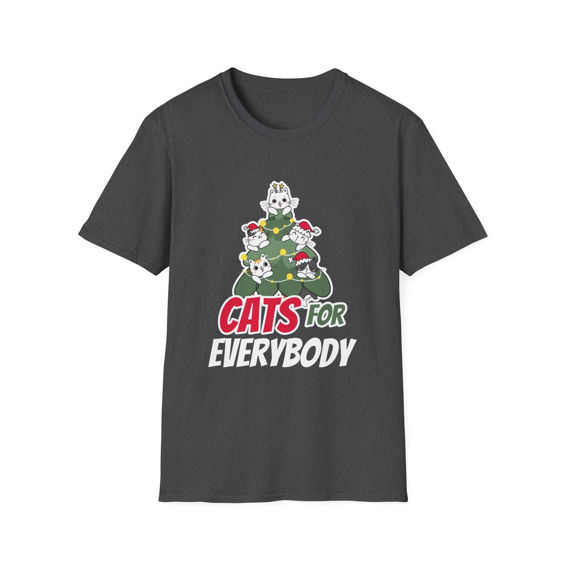 Cats For Everybody Christmas Cat Funny Xmas Women Santa Unisex T-Shirt