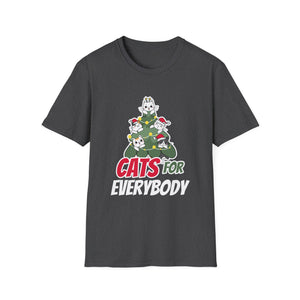 Cats For Everybody Christmas Cat Funny Xmas Women Santa Unisex T-Shirt