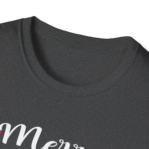 Miniature Schnauzer Merry Woofmas Christmas Dog Gift Unisex Softstyle T-Shirt