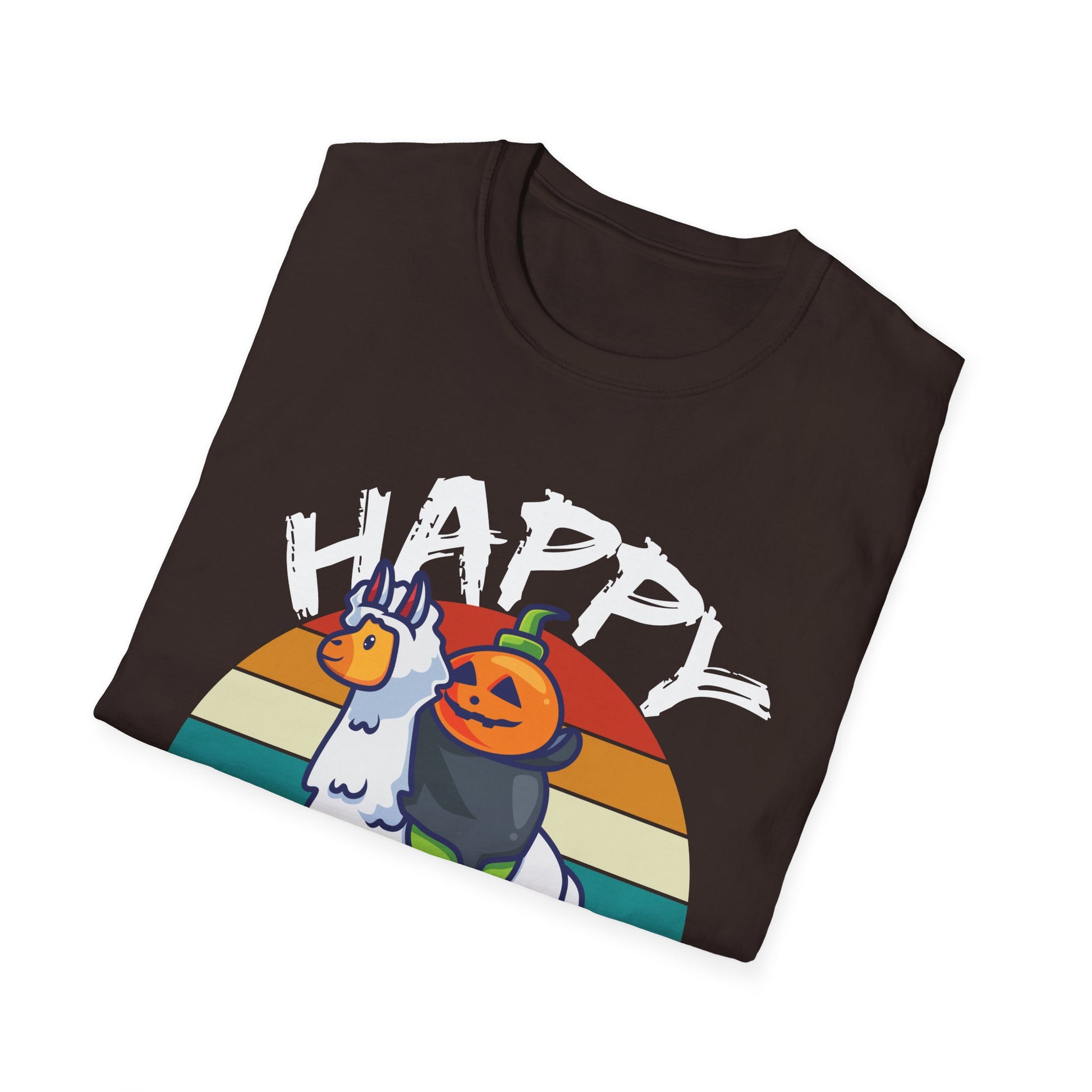 Happy Llamaween T-Shirt — Cute Halloween Llama Pumpkin Graphic Tee