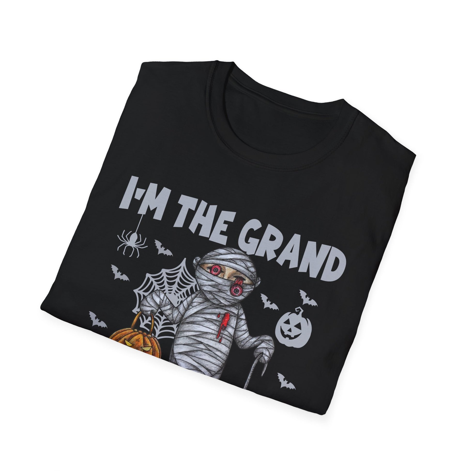 Grand Mummy Halloween T-Shirt — "I'm the Grand Mummy" Costume Tee for Grandparents