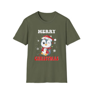 Christmas Shirt Penguin Family Christmas TShirts Christmas Unisex T-Shirt