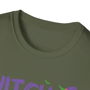 Witch Way To The Wine T-Shirt — Funny Halloween Wine Tee