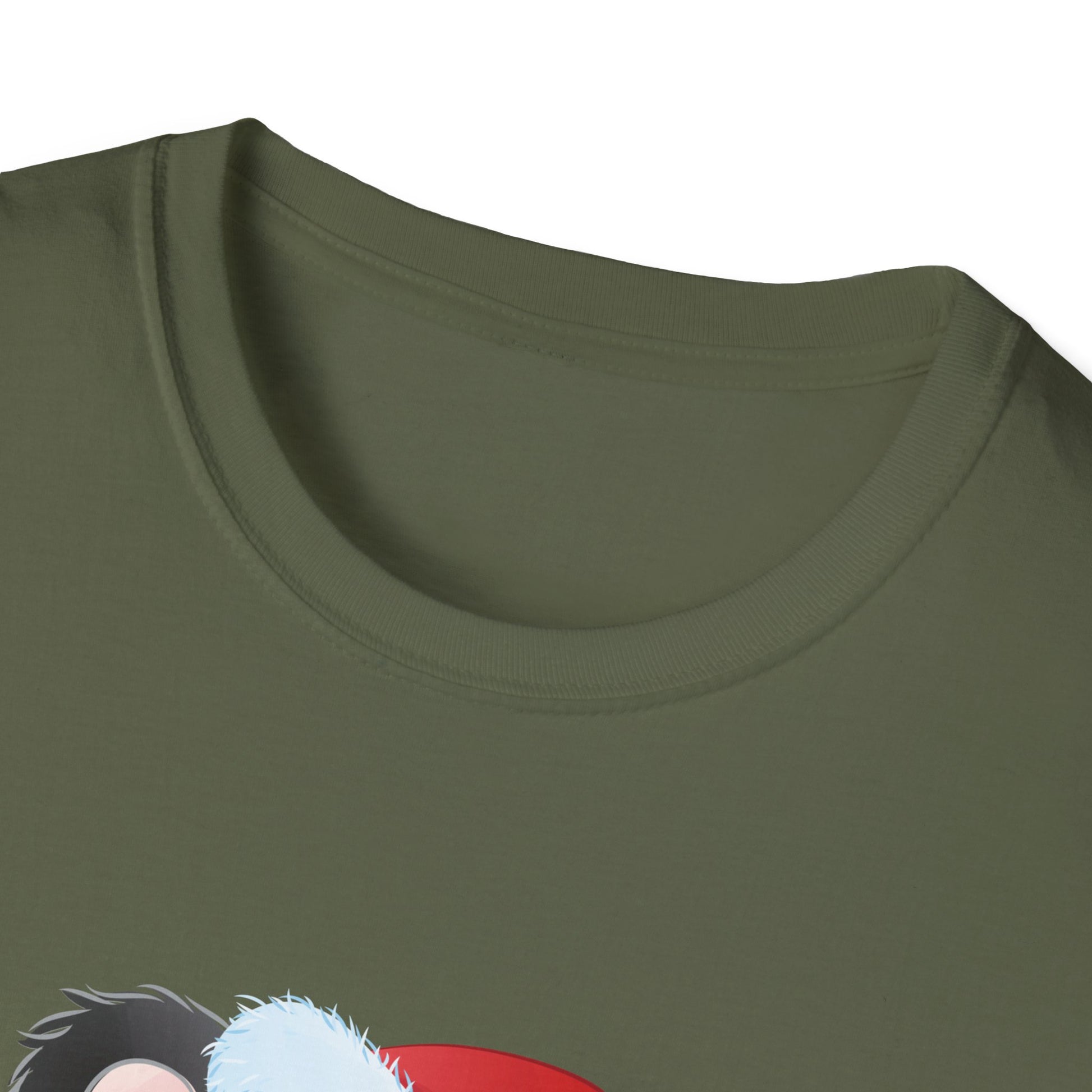 Christmas Panda Tee — Cute Panda in Santa Hat with Holiday Lights