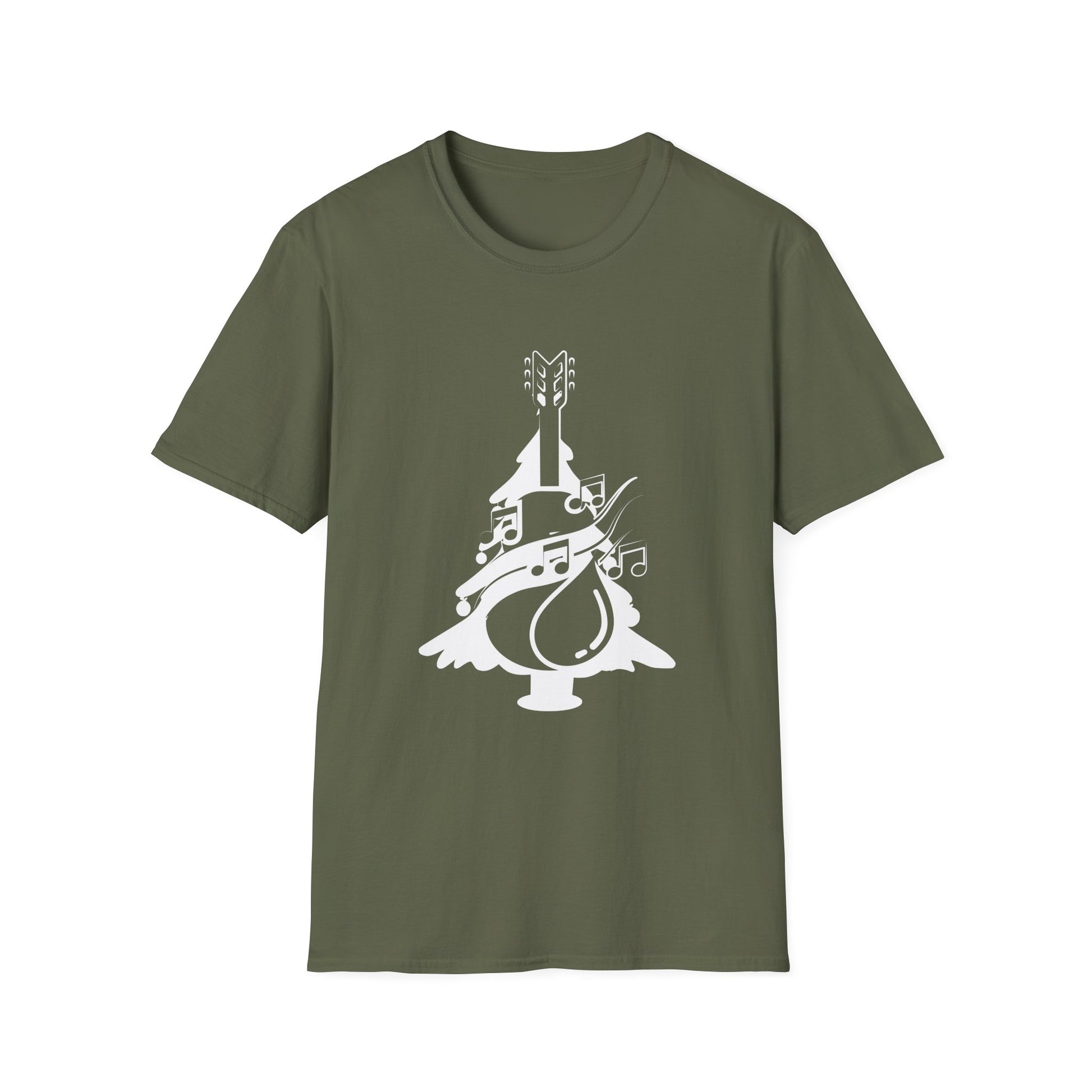 Christmas Guitar Tree Funny Guitarist Christmas Unisex T-Shirt