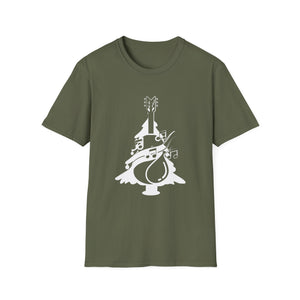 Christmas Guitar Tree Funny Guitarist Christmas Unisex T-Shirt