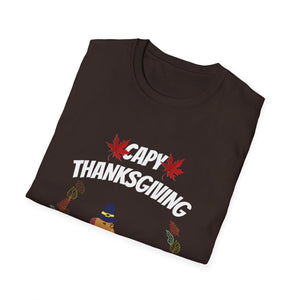 Capybara Thanksgiving T-Shirt — Cute Fall Turkey Capy Design for Thanksgiving  Unisex T-Shirt
