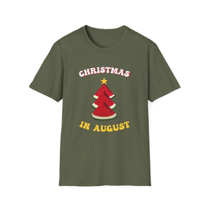 T-Shirt — Christmas in August Watermelon Tree Graphic Tee