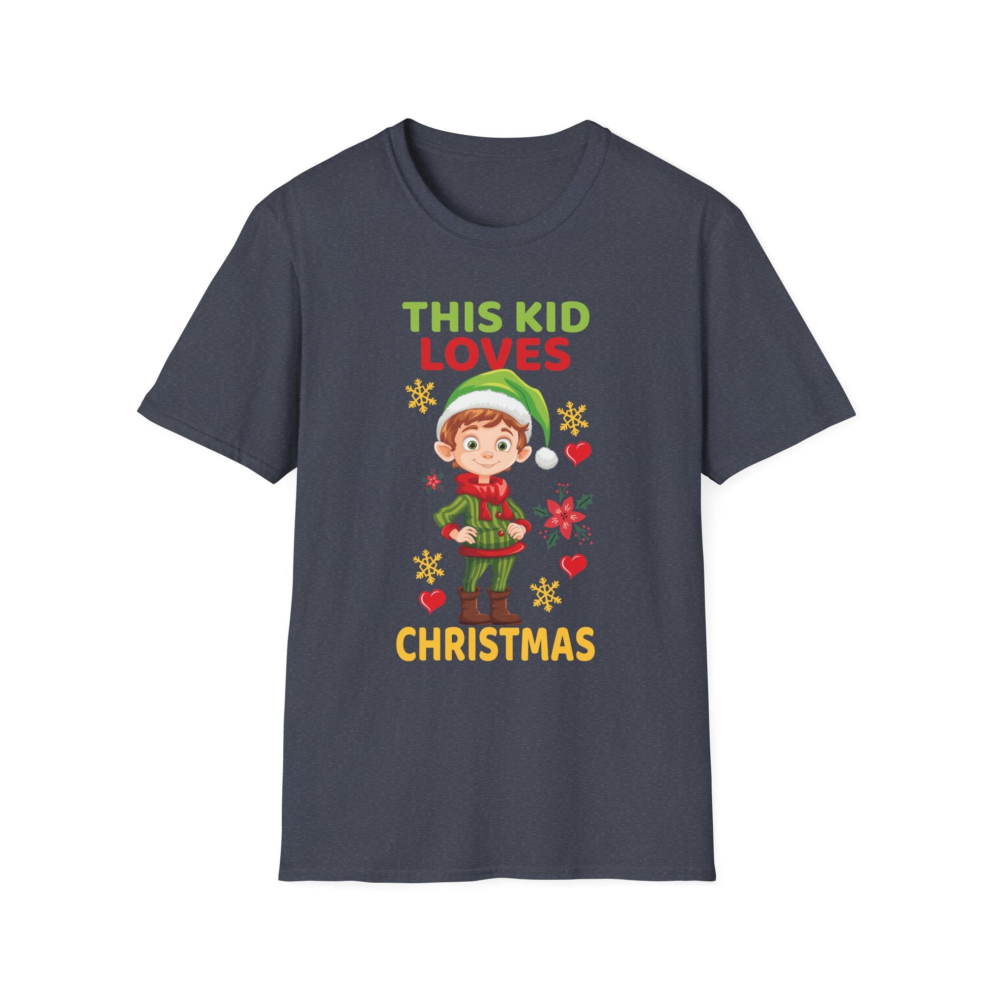 This Kid Loves Christmas Xmas Pajama Toddler Boys Girls Kids T-Shirt