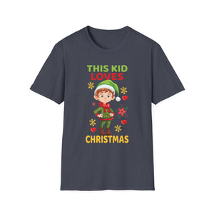 This Kid Loves Christmas Xmas Pajama Toddler Boys Girls Kids T-Shirt