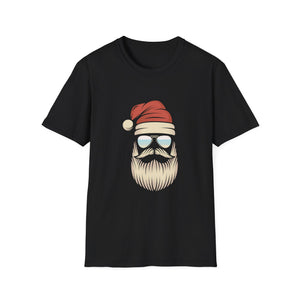 Santa Beard Graphic T-Shirt — Cool Hipster Santa Christmas Tee