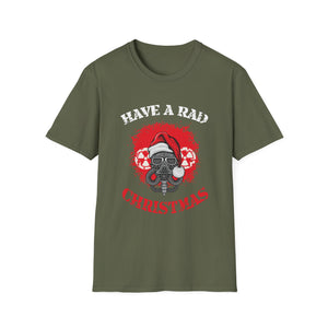 Have a Rad Christmas T-Shirt — Retro Gas Mask Santa Holiday Tee