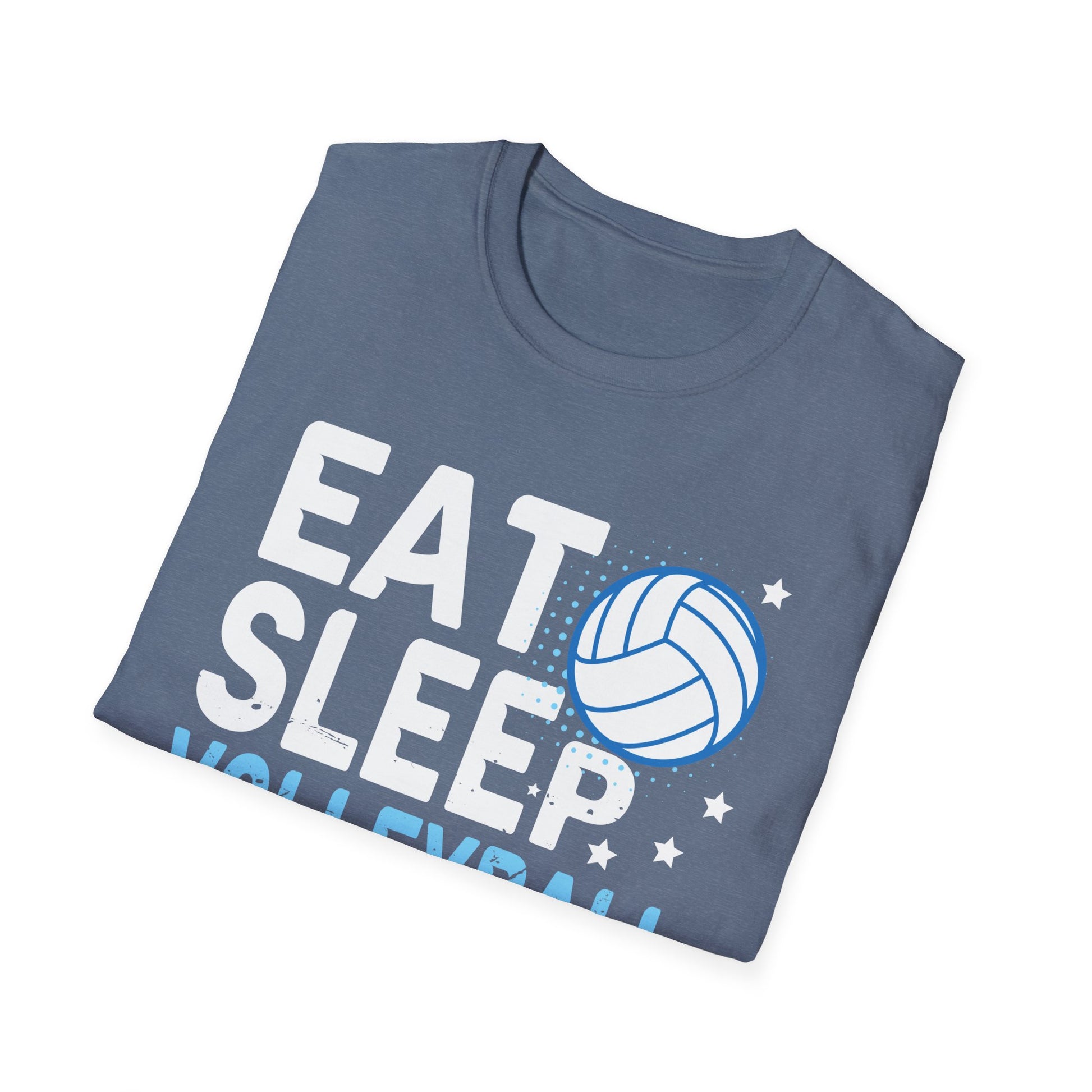 Eat Sleep Volleyball Repeat colorful teen girls women kids Unisex Softstyle Tee