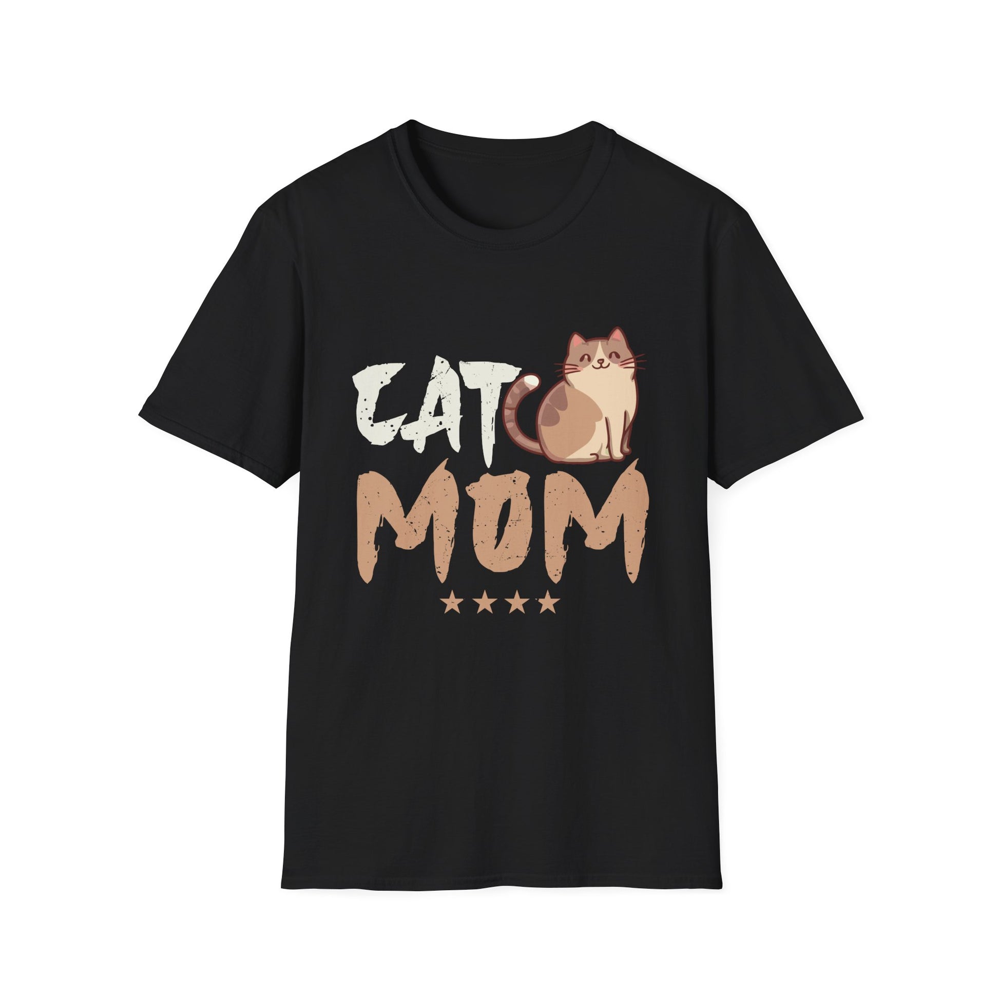 Cat Mom Vintage Distressed Design - Funny Cat Paw - Classic Unisex T-Shirt