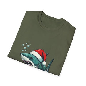 Christmas Shark T-Shirt — Festive Santa Hat Shark Graphic Tee
