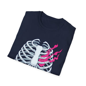 Skeleton Chest Candy T-Shirt — Halloween Candy Ribcage Graphic Tee