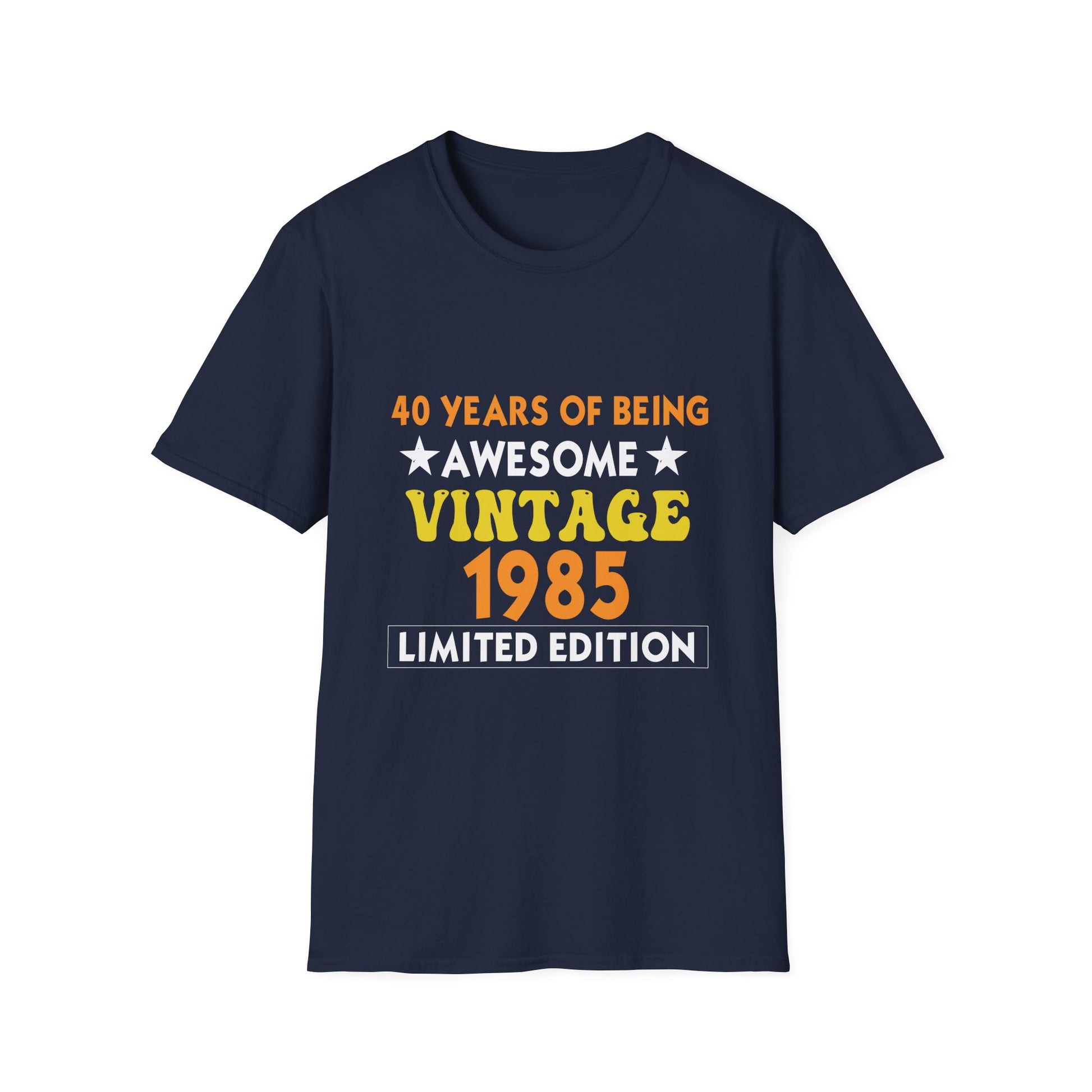 Vintage 1985 40th Birthday T-Shirt — 40 Years of Being Awesome, Limited Edition