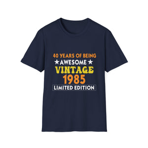 Vintage 1985 40th Birthday T-Shirt — 40 Years of Being Awesome, Limited Edition