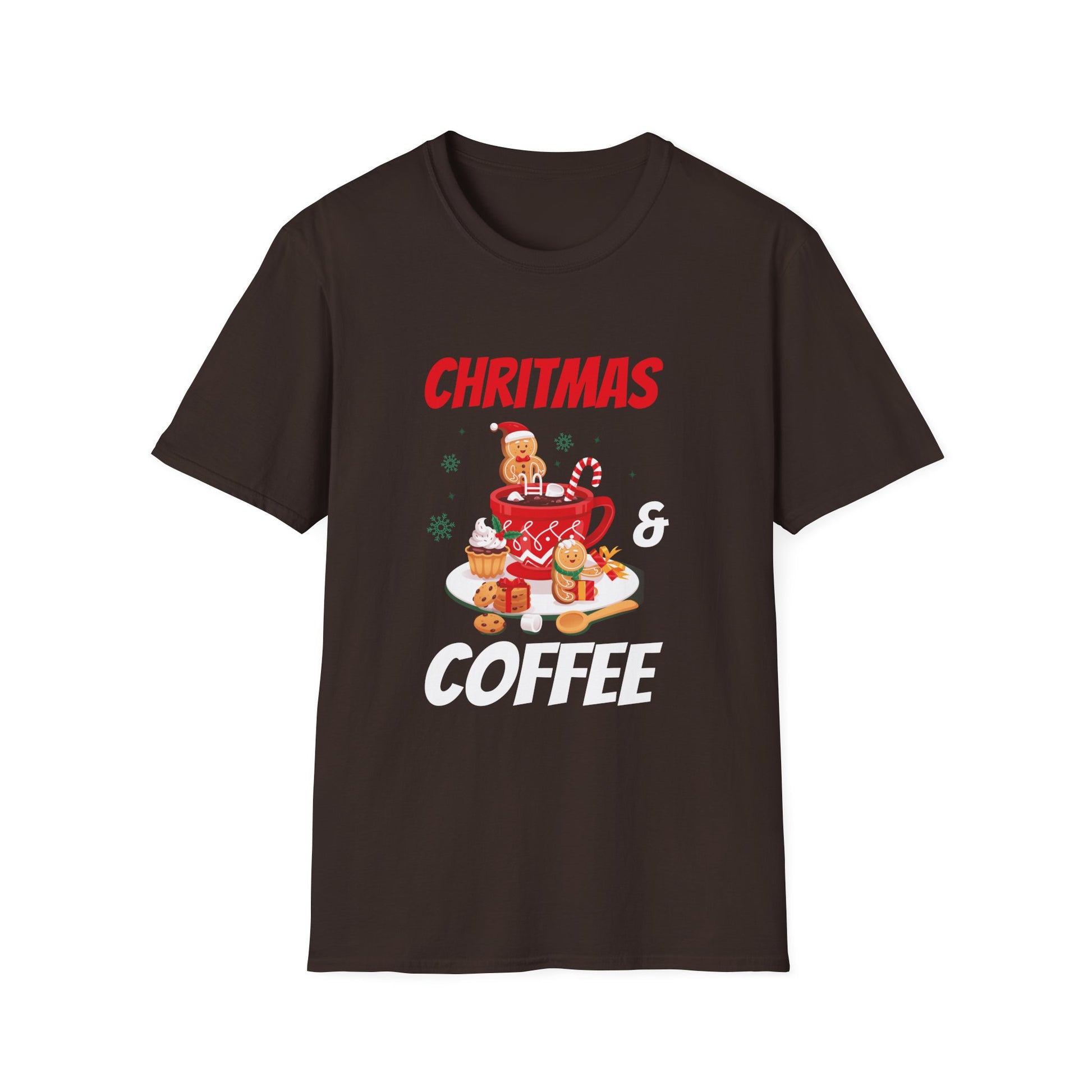 Christmas And Coffee Gingerbread Christmas Unisex T-Shirt