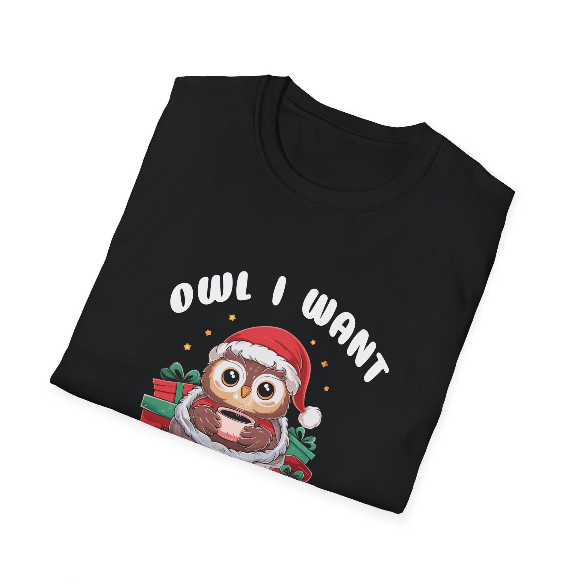 Christmas Owl T-Shirt — "Owl I Want For Christmas Is You" Cute Holiday Graphic Tee
