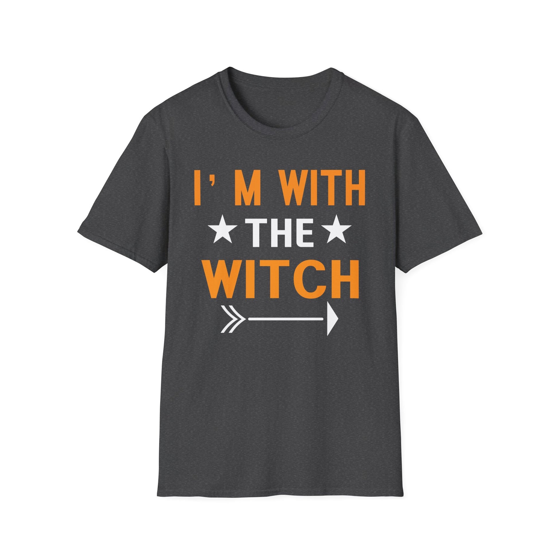I'm With The Witch T-Shirt — Funny Halloween Couple Arrow Tee