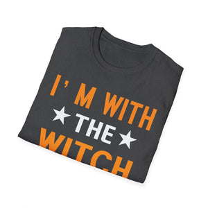 I'm With The Witch T-Shirt — Funny Halloween Couple Arrow Tee
