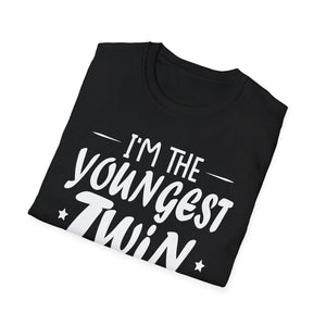 Twins Shirts Birthday Funny Siblings Youngest Twin  Unisex T-Shirt