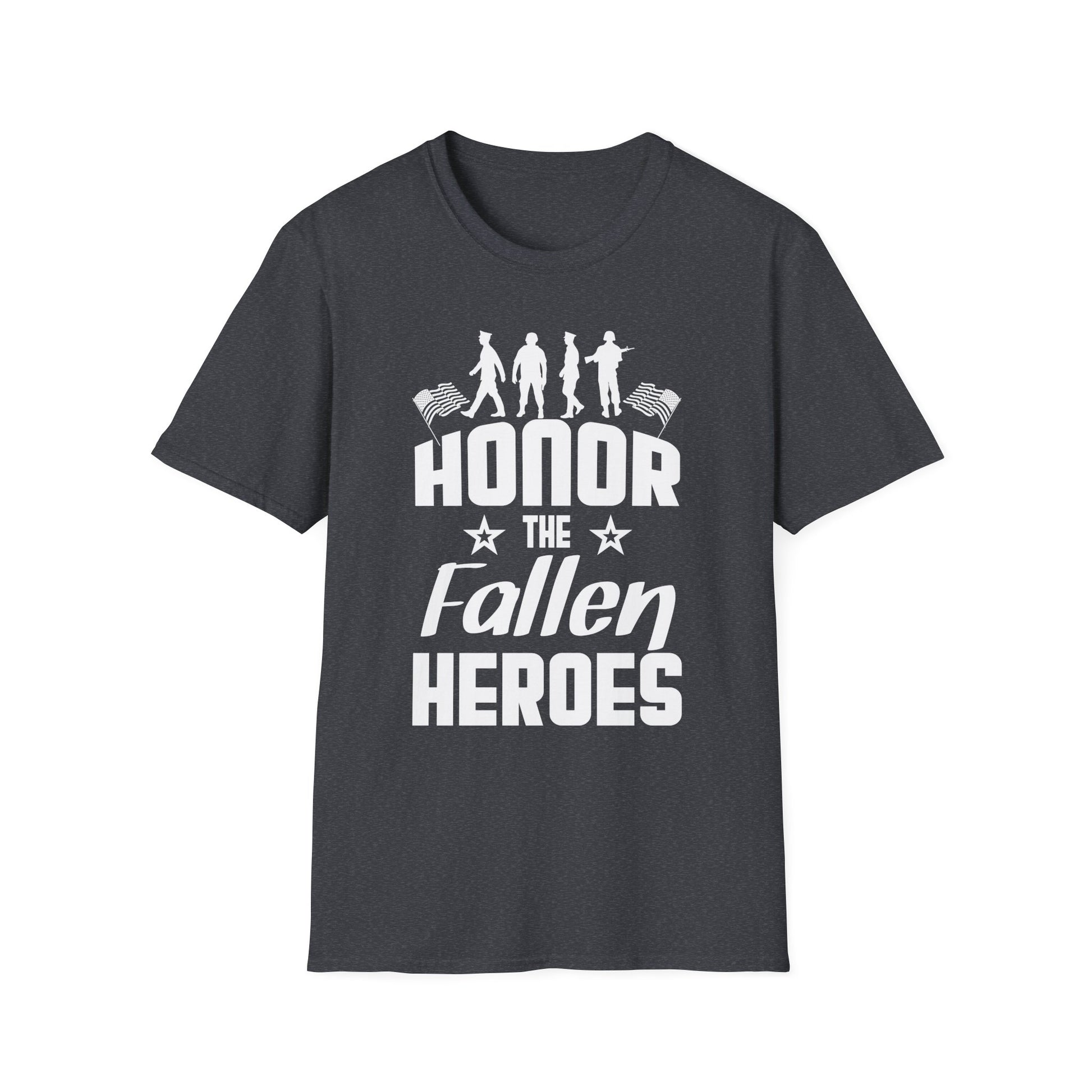Honor The Fallen Heroes Memorial Day Military Veteran Unisex Softstyle T-Shirt