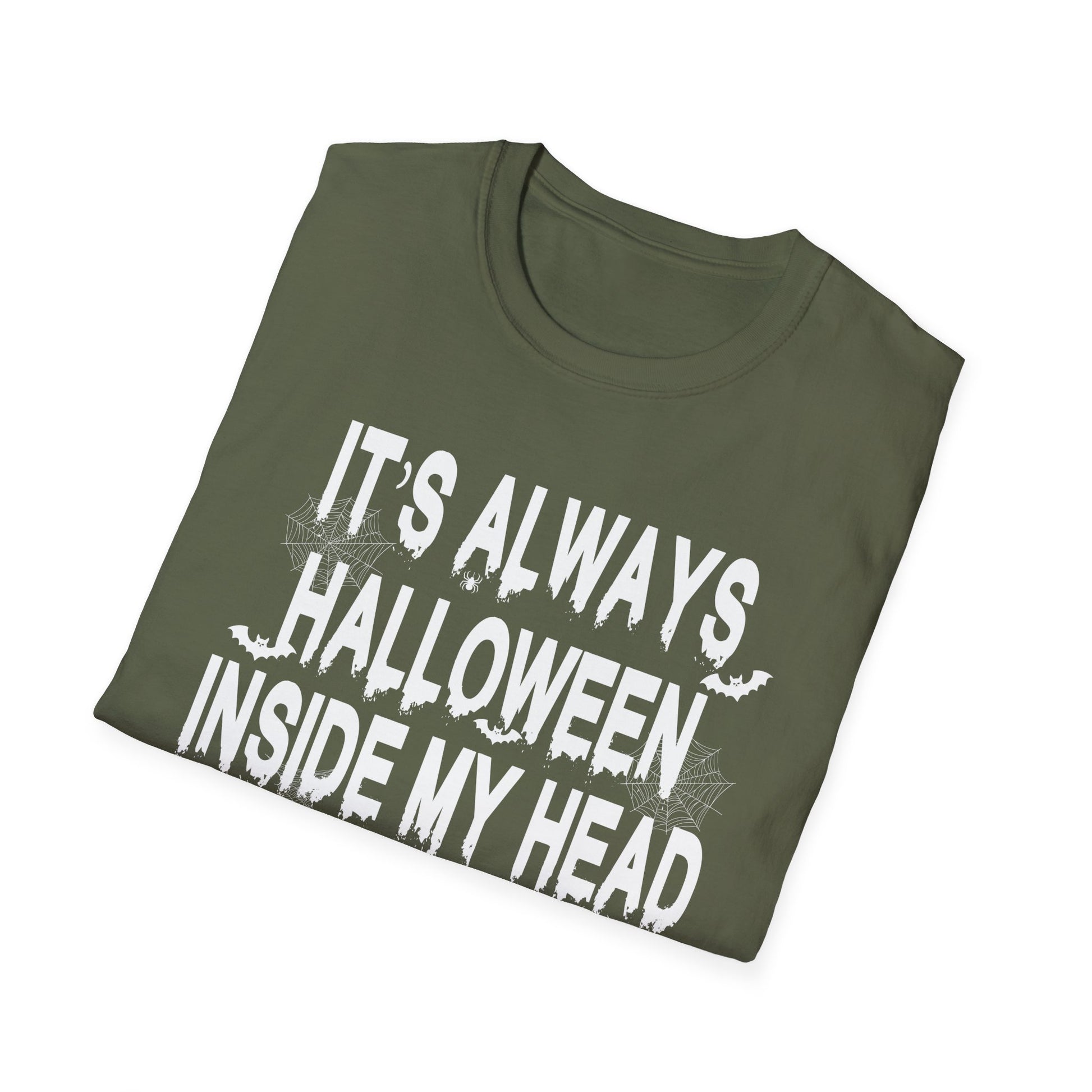 Halloween T-Shirt — "It's Always Halloween Inside My Head" Spooky Graphic Tee