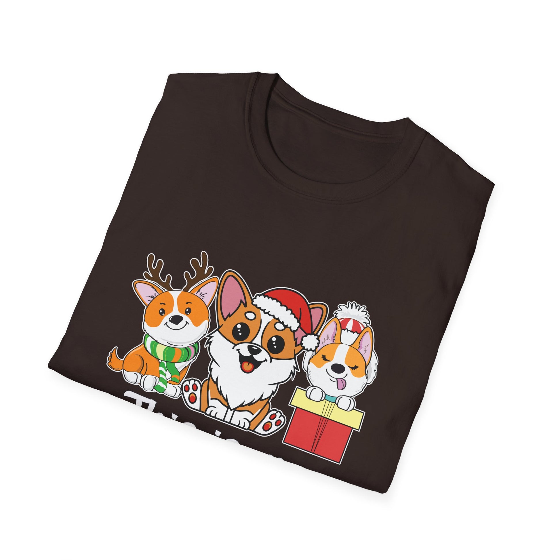 Christmas Pajama T-Shirt — Cute Corgi Trio Holiday Tee