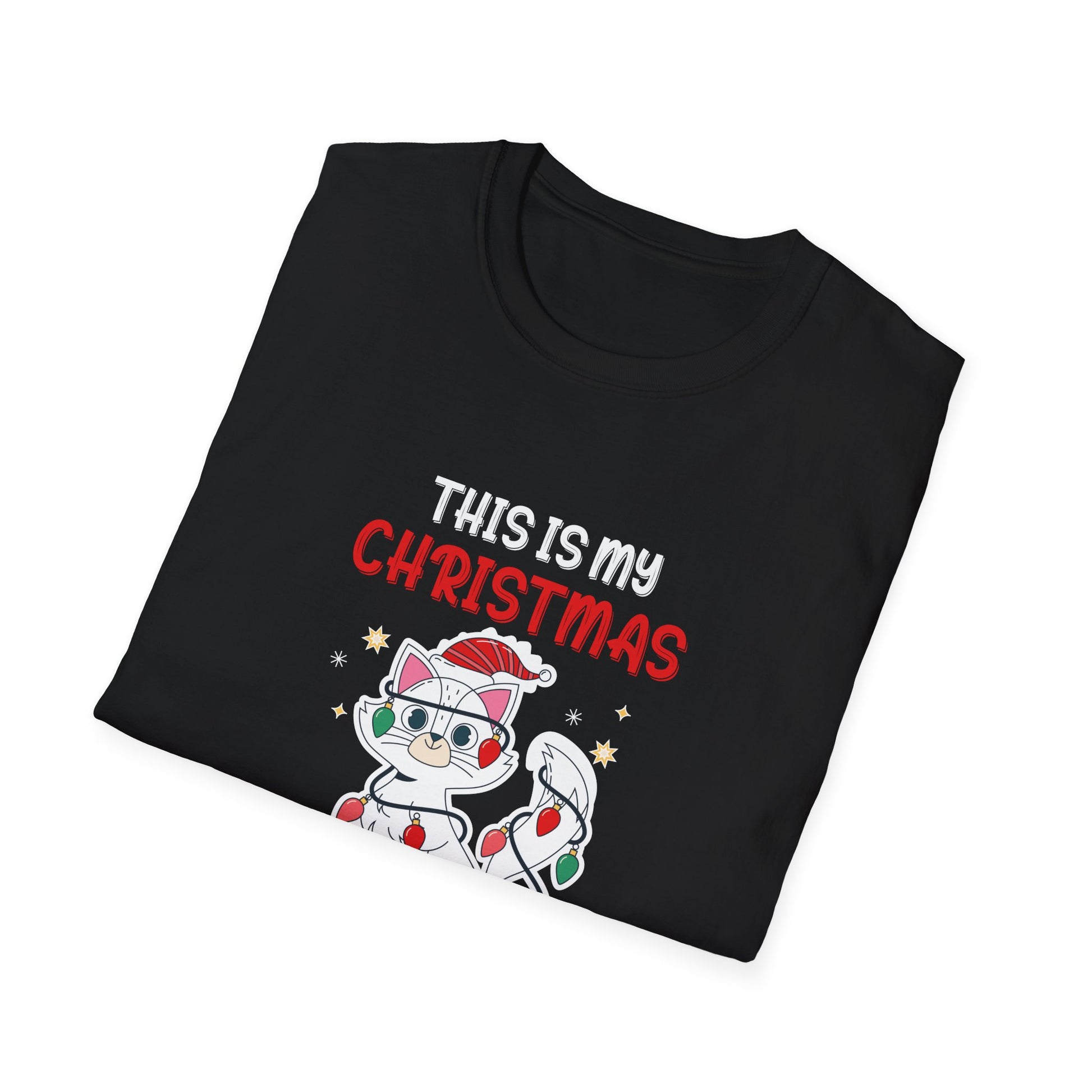 Cat Lover This Is My Christmas Pajama Shirt Christmas Unisex T-Shirt