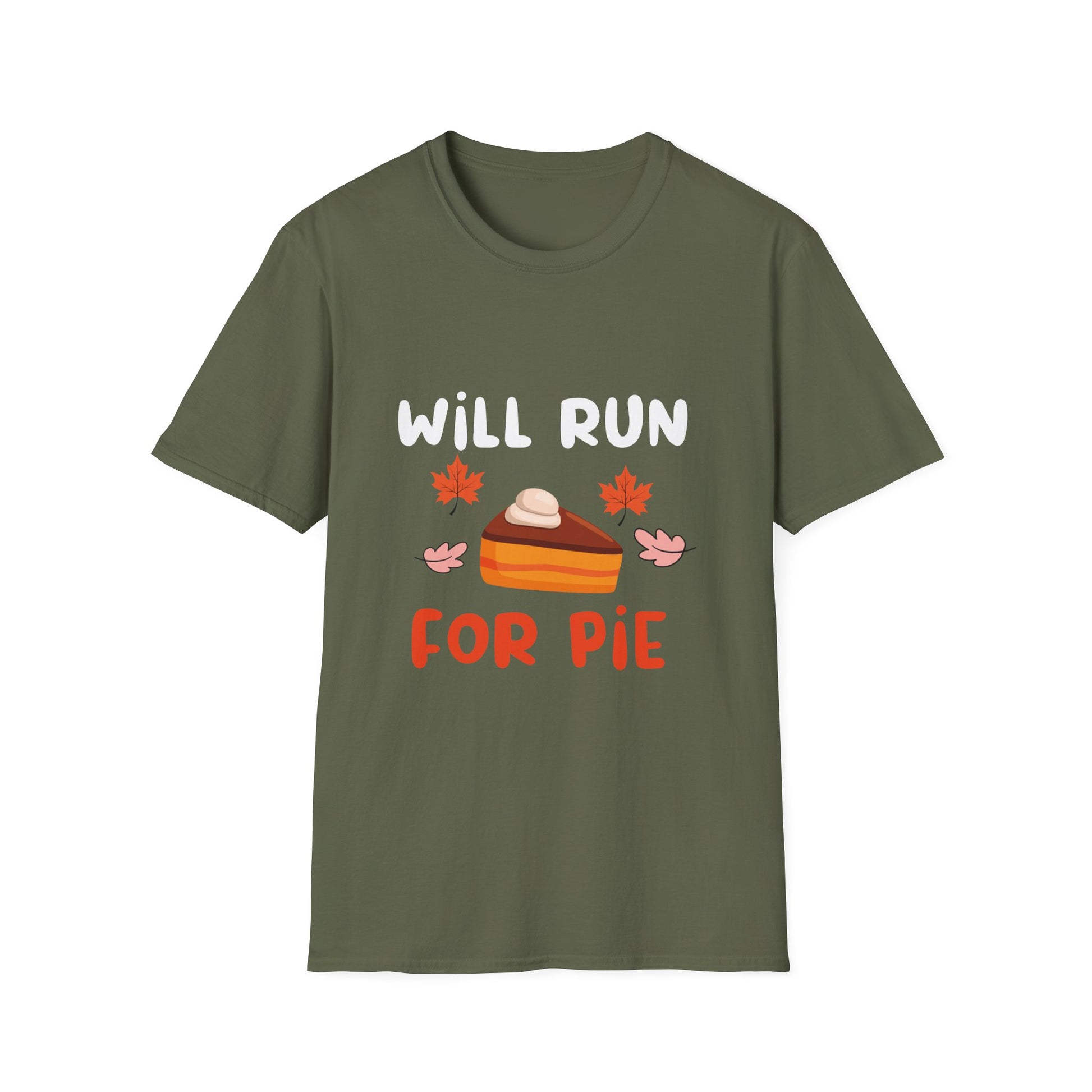 Will Run for Pie T-Shirt — Funny Thanksgiving Pie Running Tee