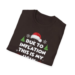 Funny Due to Inflation Ugly Christmas Sweaters For Men Women T-Shirt
