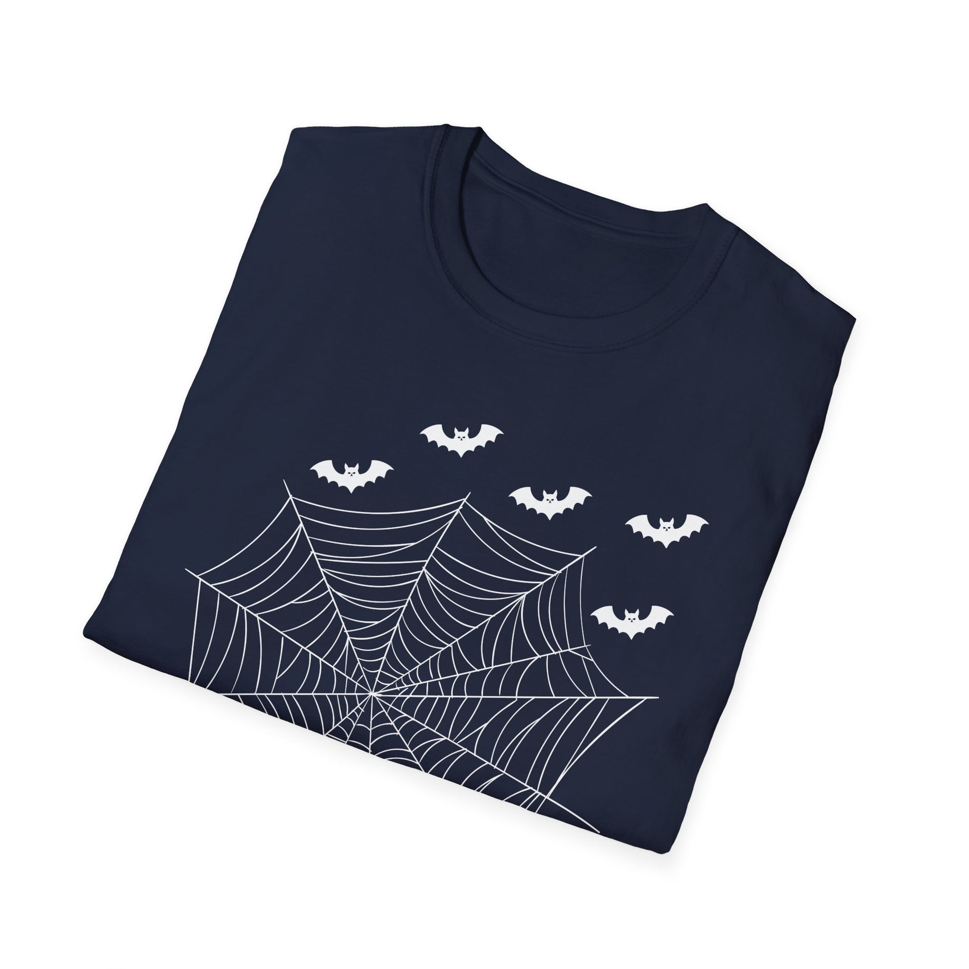 Spiderweb & Bats T-Shirt — Halloween Spider Tee