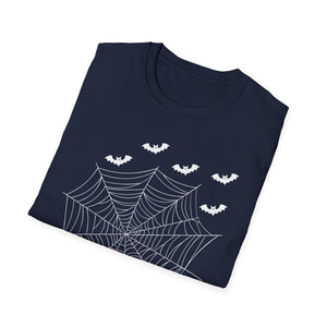 Spiderweb & Bats T-Shirt — Halloween Spider Tee