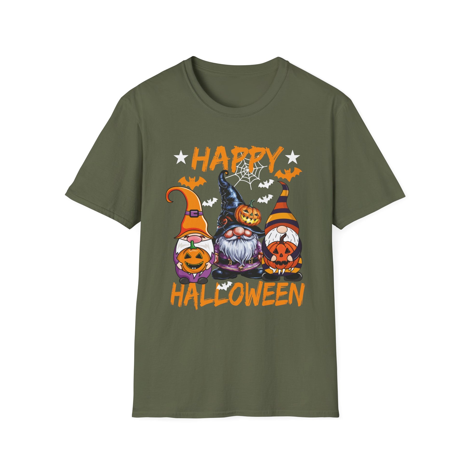 Gnomes Halloween Witch Garden Gnomes Happy Halloween  Unisex Softstyle T-Shirt