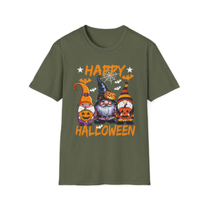 Gnomes Halloween Witch Garden Gnomes Happy Halloween  Unisex Softstyle T-Shirt